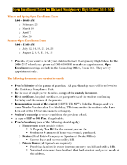 2016-2017 Open Enrollment Dates