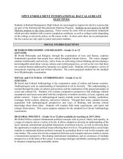 Open Enrollment IB Electives