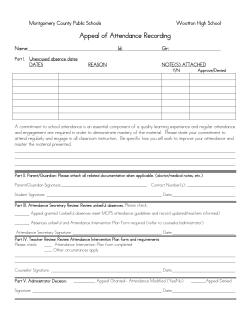 Attendance Appeal Form