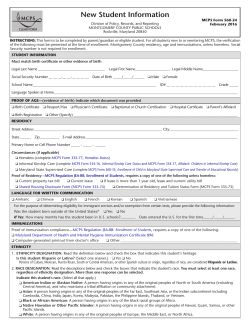 New Student Information