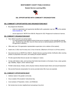 SSL Guidelines for Community Activities