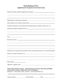 Program and Classroom Grant