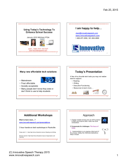 Joan Green Technology Handout