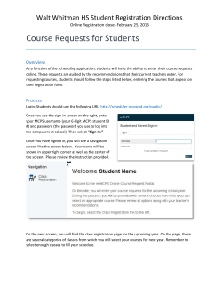 11th Grade Online Registration Directions