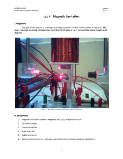 Lab 4 Magnetic Levitation,