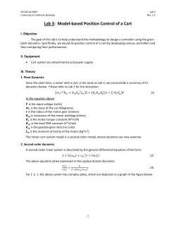 Lab 3 Position Control of a Cart