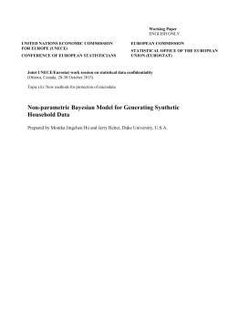 "Non-parametric Bayesian model for generating synthetic household data"
