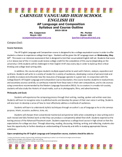 2015-2016 English III AP - Course Syllabus