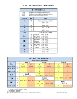 2015 New Bell Schedule