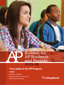 AP Bulletin for Students and Parents