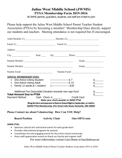 2015-2016 PTSA Membership Form