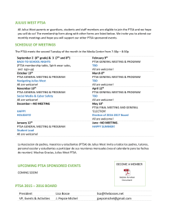 PTSA informational Flyer October 9, 2015
