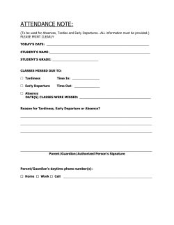 Attendance Note