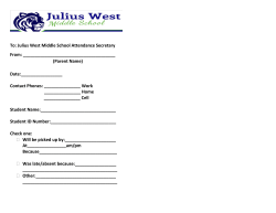 Absent Form for Student from Parent