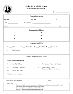 6th grade registration card&nbsp;2016-2017