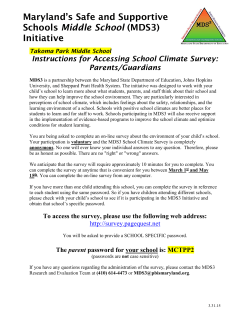 MDS3 climate survey directions