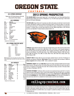 2013 Spring Prospectus