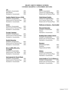 School Grading Categories List