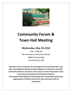 Community Meeting 5/18/16