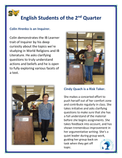 Students of the 2nd Quarter 2015-16