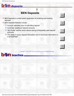Print these BEN Deposits slides