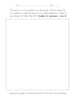 Hallie Wells MS Student Handbook Cover Contest