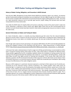 Attachment to Radon School Letter