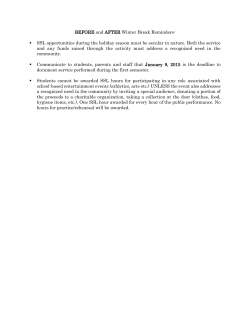 SSL Before and After Winter Break Reminders