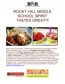 RHMS/PTA Spirit Night 9/15/15