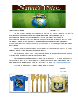 Nature's Vision-Science Fundraiser 2015
