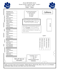 2015 Conference Map-6th Grade