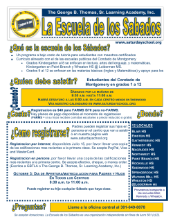 Saturday School Program Flyer-Spanish