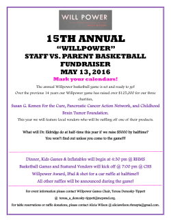 2016 Willpower Game Flyer
