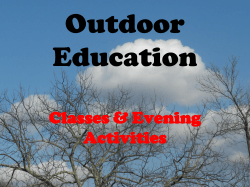 Classes and Evening Activities 16