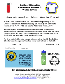 T-shirt and water bottle fundraiser flyer