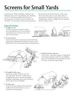 Screens for Small Yards