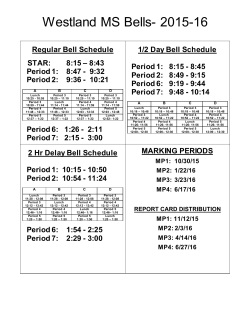 15-16 Westland Bell Schedule