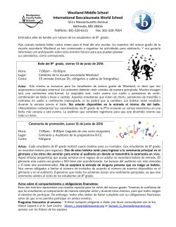 15-16 8th grade events in Spanish