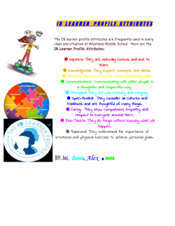 IB Learner Profile Attributes as described by students in the 6th Grade MYP rotation.&nbsp;&nbsp;