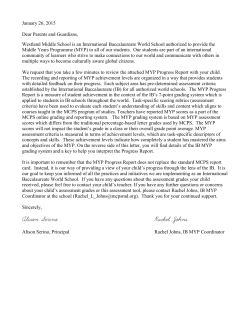 14-15 Westland MYP Progress Report Letter