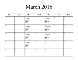 15-16 March intramural schedule updated