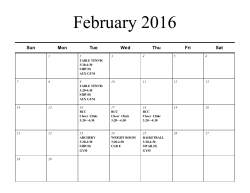 15-16 Feb intramural schedule updated