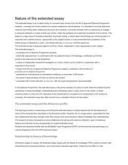 Extended Essay