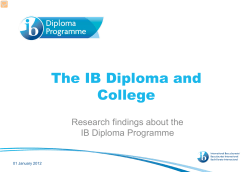 IB Coordinator Programme Slide Presentation