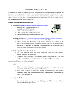 Unofficial Guide to Your First Year at Tilden Middle School