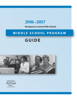 MCPS 2016-2017 Course Bulletin