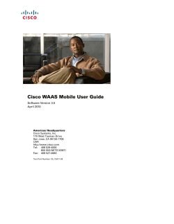 Cisco WAAS Mobile User Guide (Software Version 3.5)