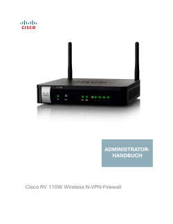 Cisco RV110W Wireless-N VPN Firewall Administration Guide (German, Germany)