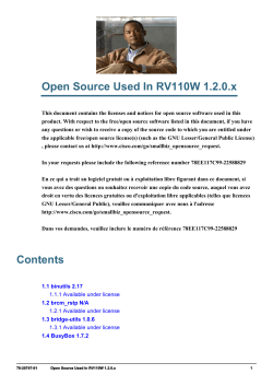 Open Source Used in RV110W Version 1.2.0.x