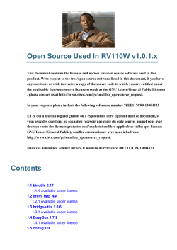Open Source Used In RV110W v1.0.1.x